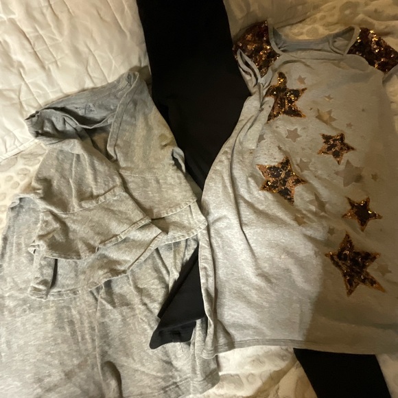 GAP KIDS blouse . Justice sequence. childrens place size 12 leggings . 3pc girls - Picture 12 of 13